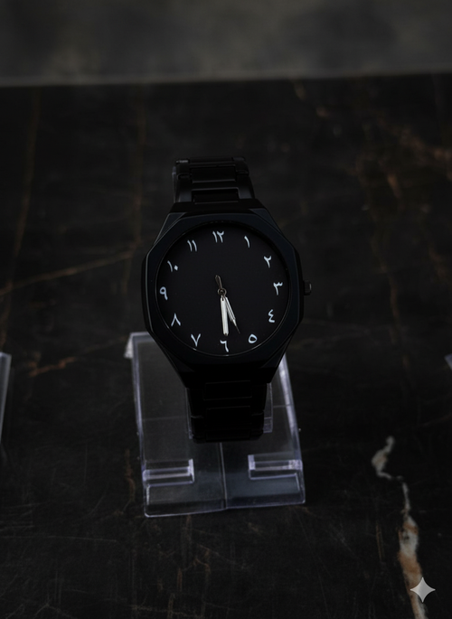 Arabic Aura Latest 2025 Watch for Men Boys| Matt Black Arabic Aura Watch for Men Women| Butterfly Clasp High Quality Watch