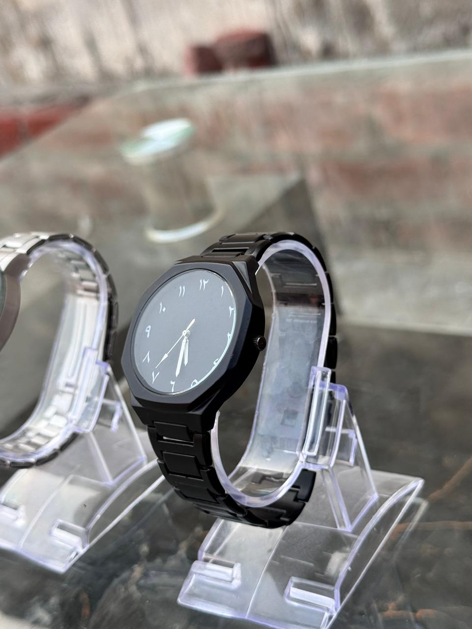 Arabic Aura Latest 2025 Watch for Men Boys| Matt Black Arabic Aura Watch for Men Women| Butterfly Clasp High Quality Watch