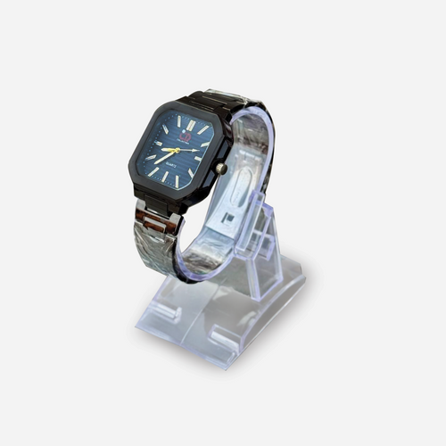CD Collection Men's Black Square Dial Watch | Premium Quartz Wristwatch for Men 2025